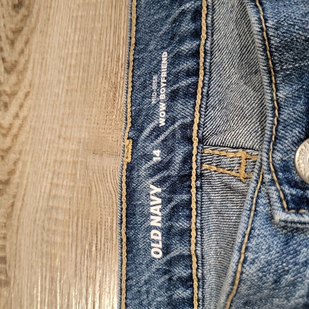 Old Navy Mid Rise WOW Boyfriend Fit Straight Jean Womens Size 14 - Picture 5 of 8